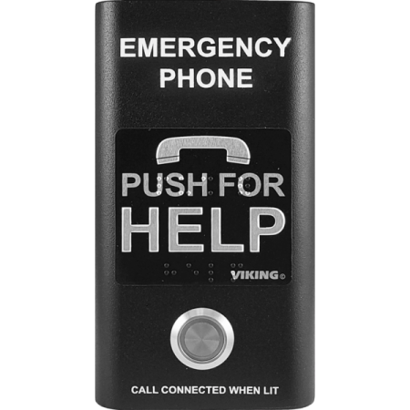 E-1600-BKA Handsfree Compact Emergency Phone (Black) by Viking Electronics