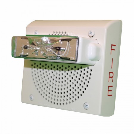 ET70WP-24177C-FW White Ceiling Fire Alarm Outdoor Speaker Strobe Light 24V 177cd (Xenon Strobe) by EATON side view