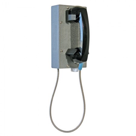Industrial Steel Ring down Telephone with Armored Handset Cord for Hazardous Area 