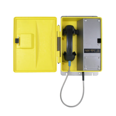 Weatherproof Outdoor Industrial Ring Down Telephone with Armored Cord