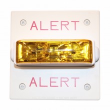 Outdoor Fire Alarm System RSSWPA-2475W-ALW Amber Strobe Light with ALERT lettering by EATON 