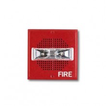 Red Wall Mount Chime Strobe, 24 VDC, 135/185  | CH70-24MCWH-FR