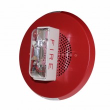 E90-24MCCH-FR Round Ceiling Fire Alarm Speaker Strobe Light 70V / 25V (Xenon High Candela Strobe) by EATON side view
