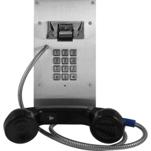 Rugged Stainless Steel Vandal Resistant, Hot-Line Phone with Built-in Keypad 