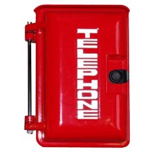 Red Weather Proof  Emergency Phone Enclosure